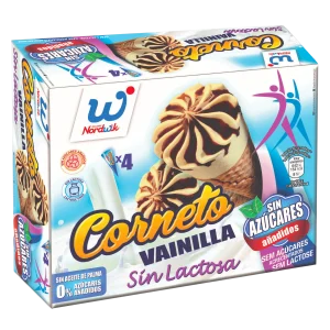 CORNETO VAINILLA 4U / SIN LACTOSA SIN AZÚCAR