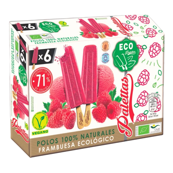 PALETTAS FRAMBUESA ECO 6U