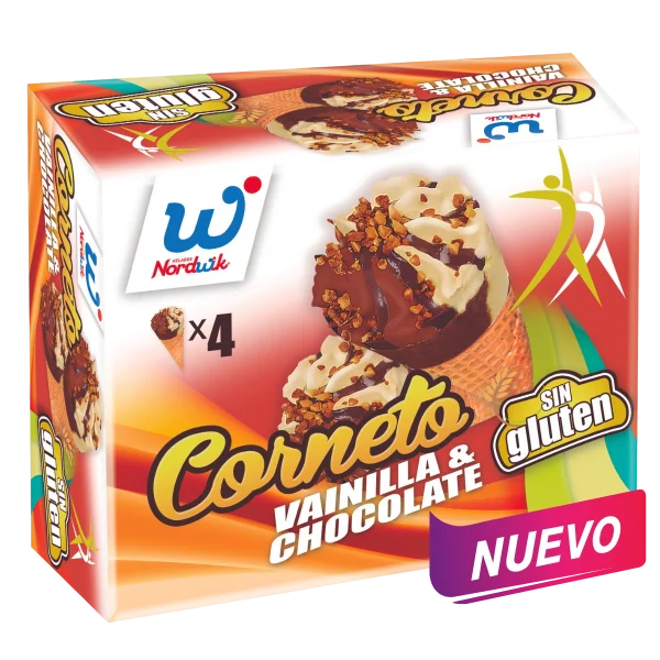CORNETO VAINILLA Y CHOCOLATE 4U / SIN GLUTEN